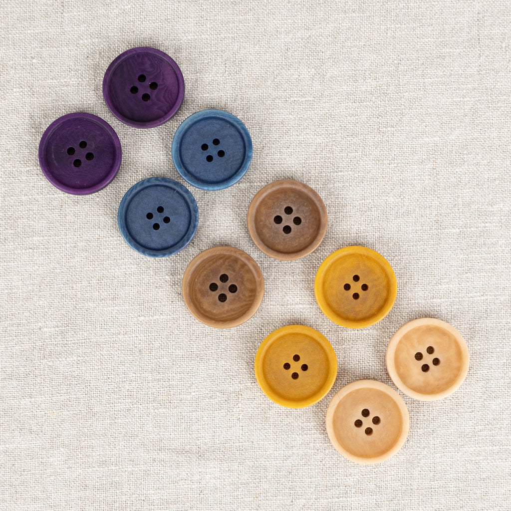 Blaze Corozo Buttons in Camel - 20mm-Snaps and Buttons-Frankie Rose Fabrics
