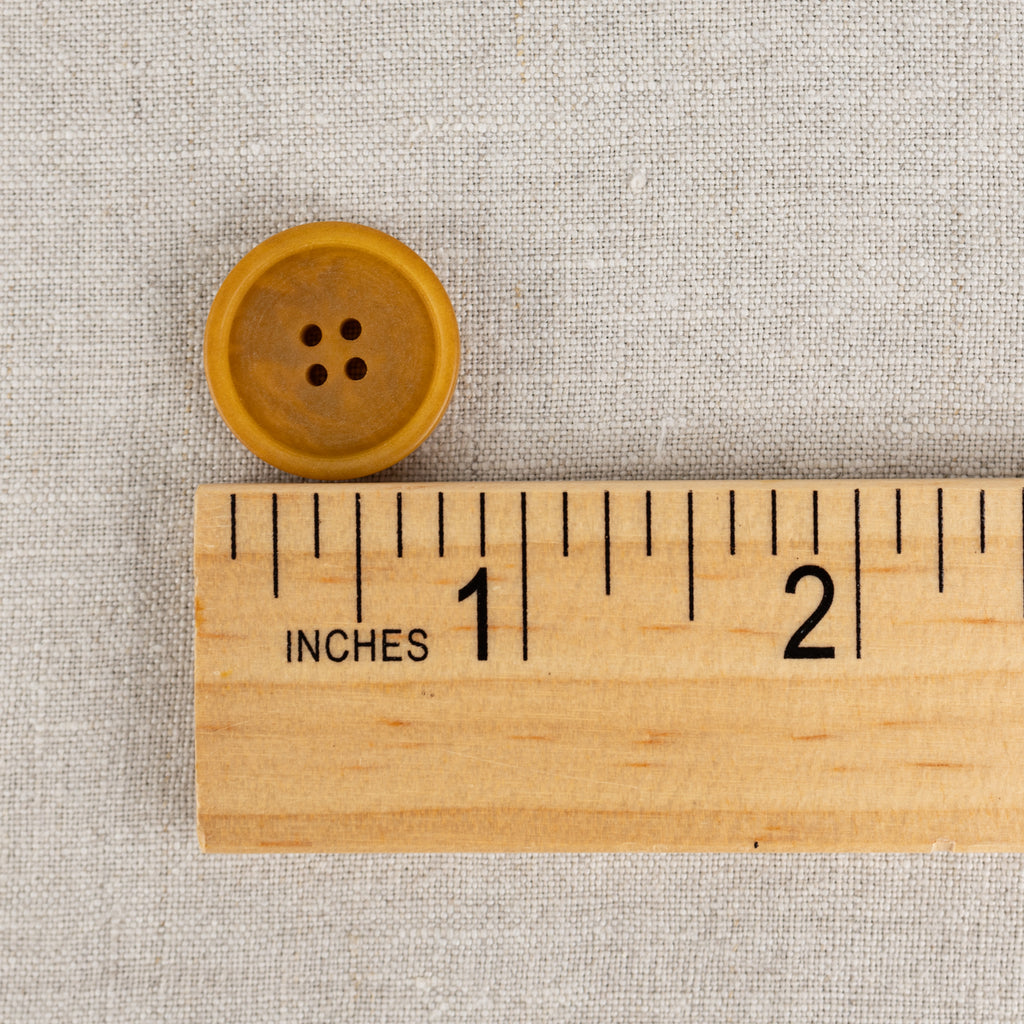 Blaze Corozo Buttons in Dry Mustard - 20mm-Snaps and Buttons-Frankie Rose Fabrics