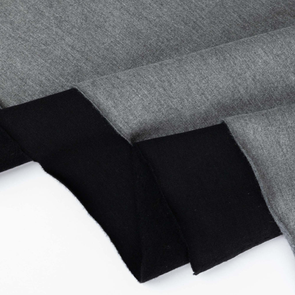 Bamboo Cotton Dream Fleece in Ash Melange-Fabric-Frankie Rose Fabrics