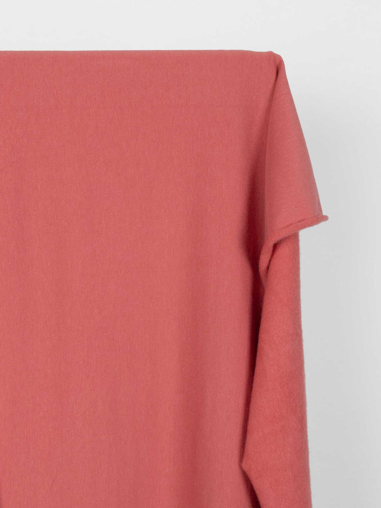 Bamboo Cotton Dream Fleece in Coral Pink-Fabric-Frankie Rose Fabrics