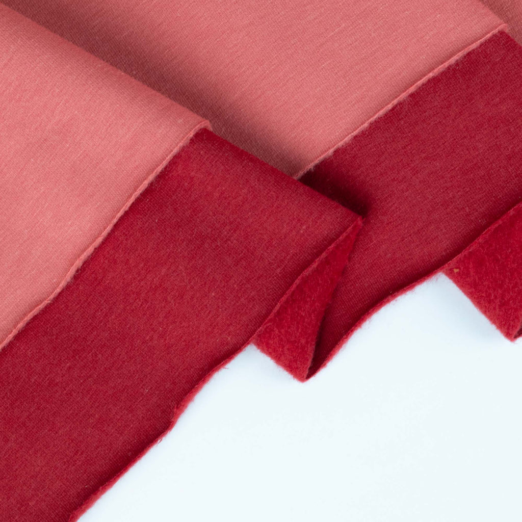Bamboo Cotton Dream Fleece in Deep Red-Fabric-Frankie Rose Fabrics