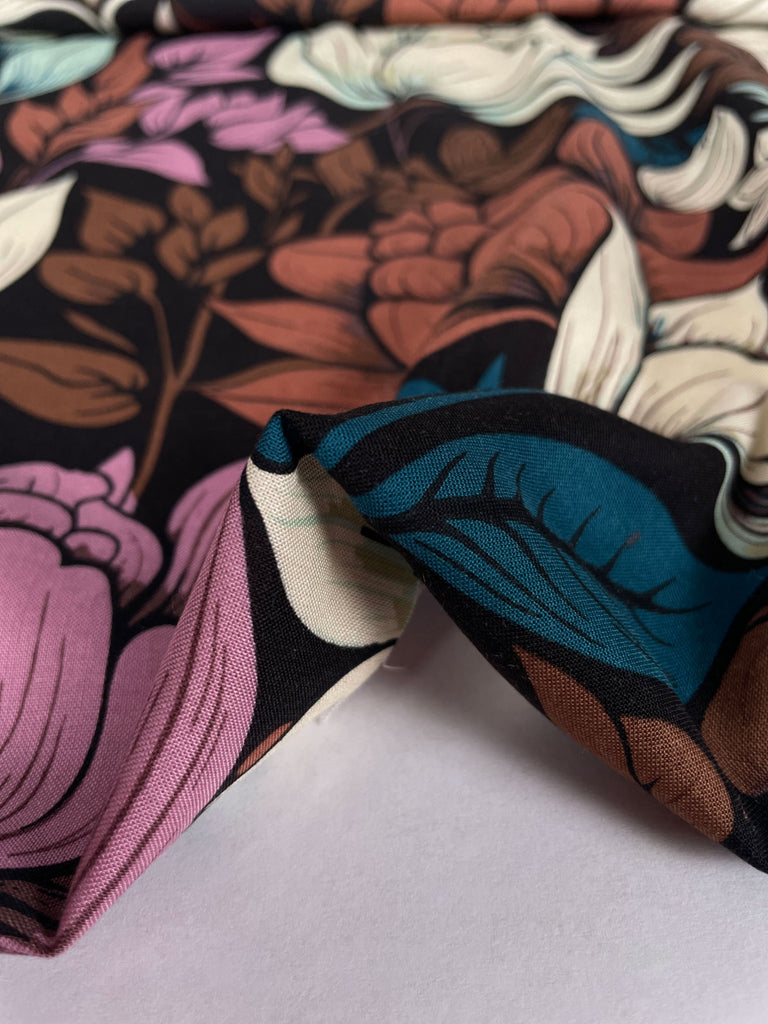 Viscose Rayon Challis in Magnolia-Fabric-Frankie Rose Fabrics