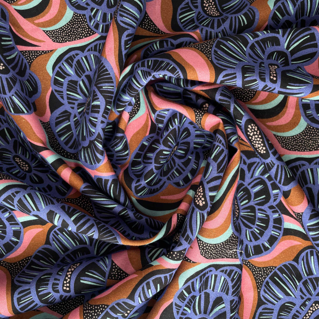 Twilight Blossoms Cotton Modal Blend by Cloud 9-Fabric-Frankie Rose Fabrics