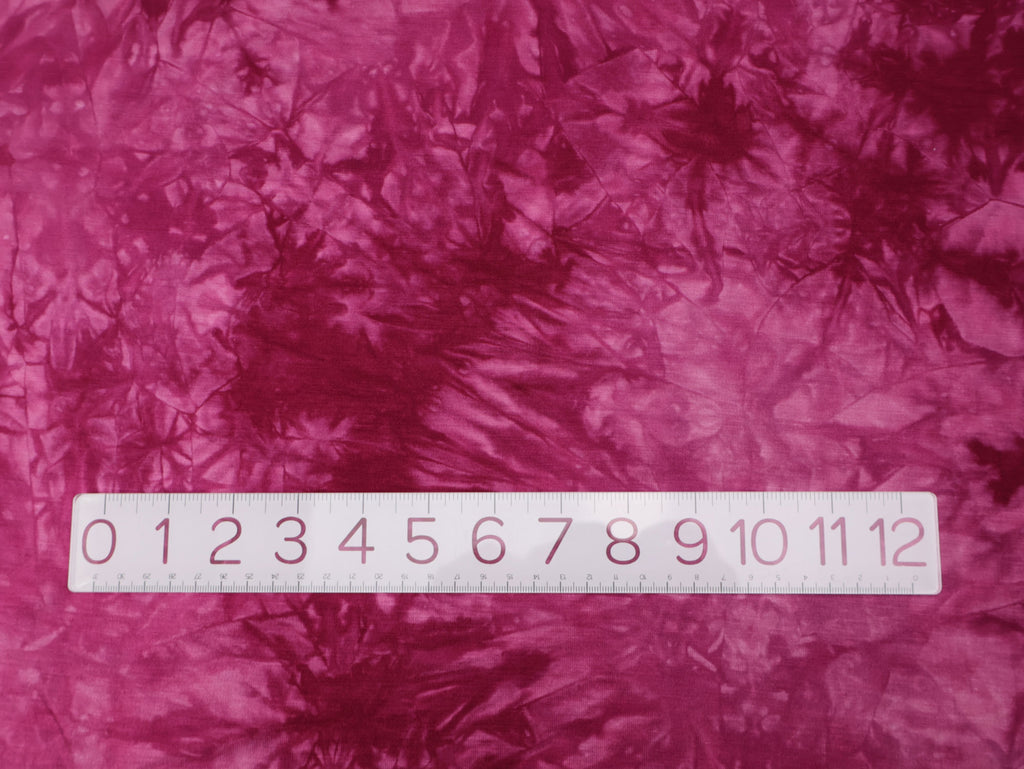 Flowy Bamboo Tie Dye Jersey in Bordeaux-Fabric-Frankie Rose Fabrics