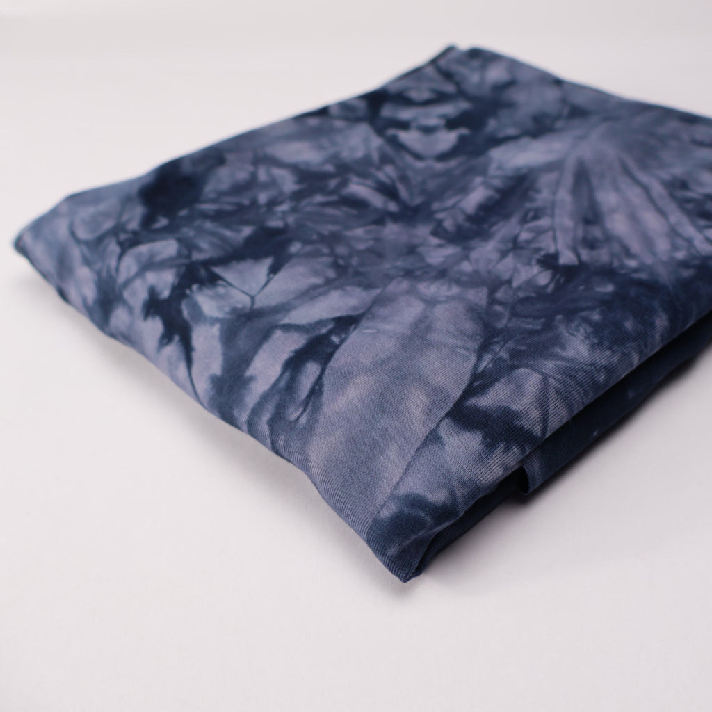 Flowy Bamboo Tie Dye Jersey in Navy-Fabric-Frankie Rose Fabrics