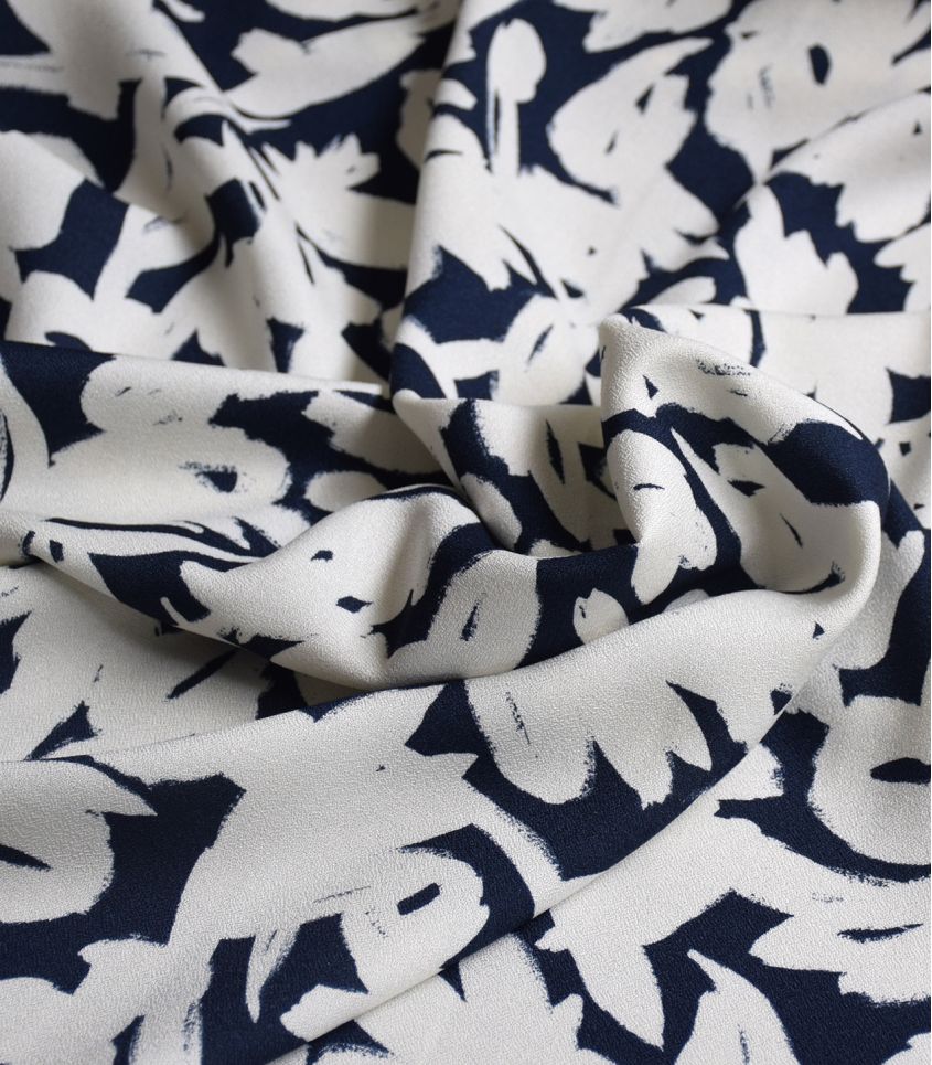 French Viscose Crepe in Shadow Night-Fabric-Frankie Rose Fabrics