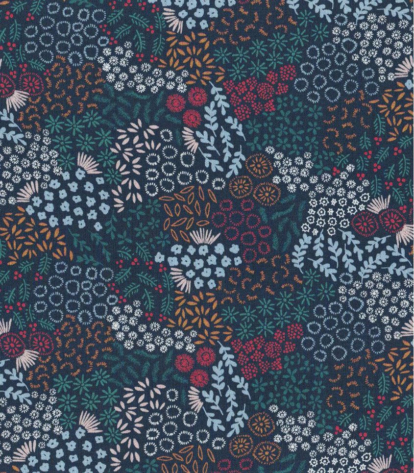 French Viscose Challis in Botanical Garden-Fabric-Frankie Rose Fabrics