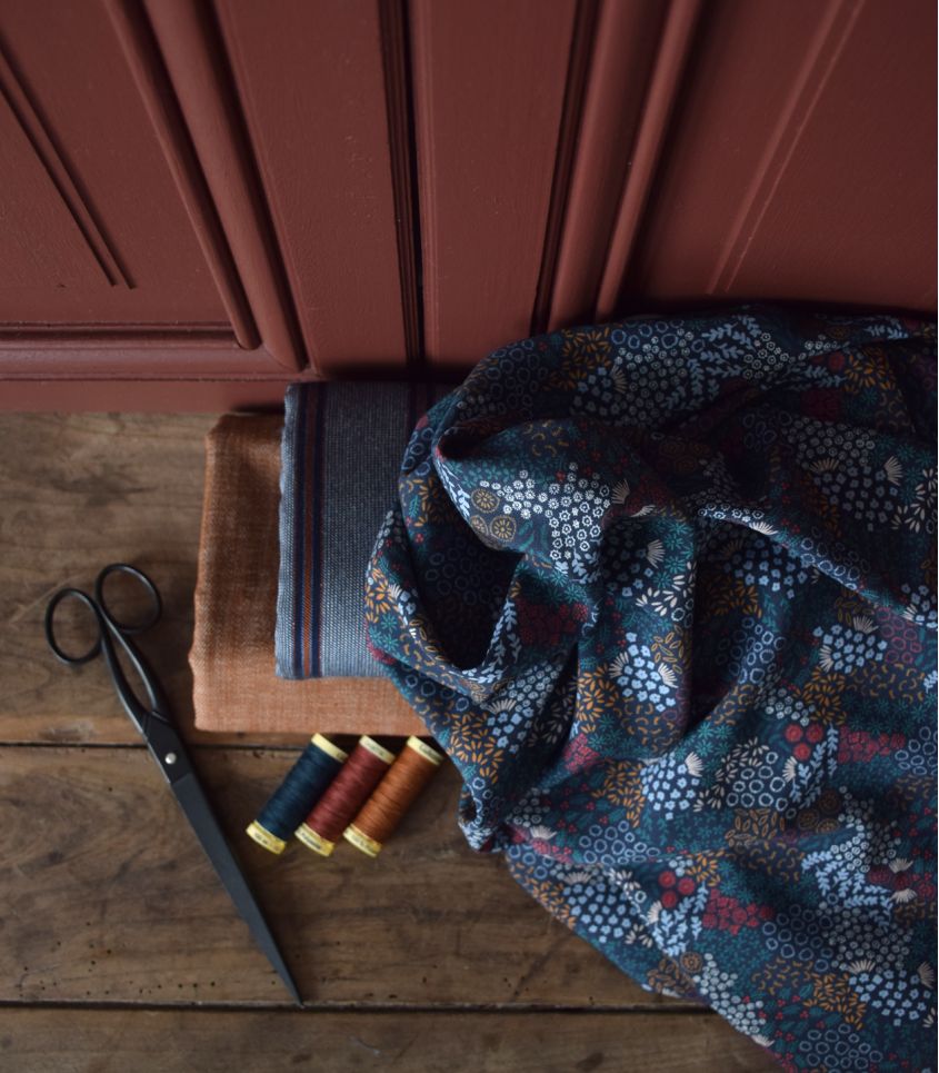 French Viscose Challis in Botanical Garden-Fabric-Frankie Rose Fabrics