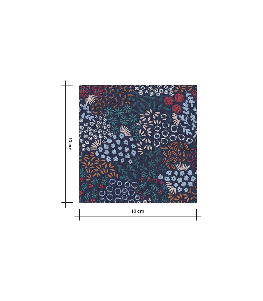 French Viscose Challis in Botanical Garden-Fabric-Frankie Rose Fabrics