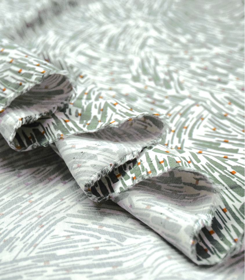 French Rayon Fabric in Yucca Leaf | Frankie Rose Fabrics