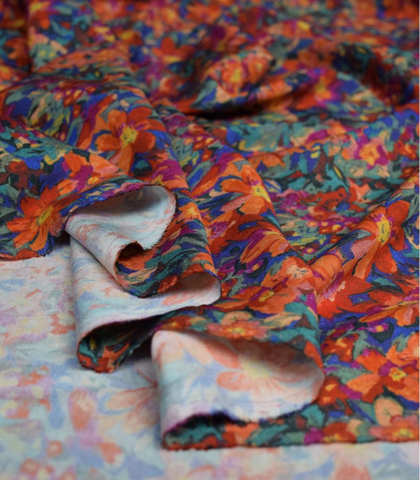 French Floral Rayon Fabric in Simone | Frankie Rose Fabrics
