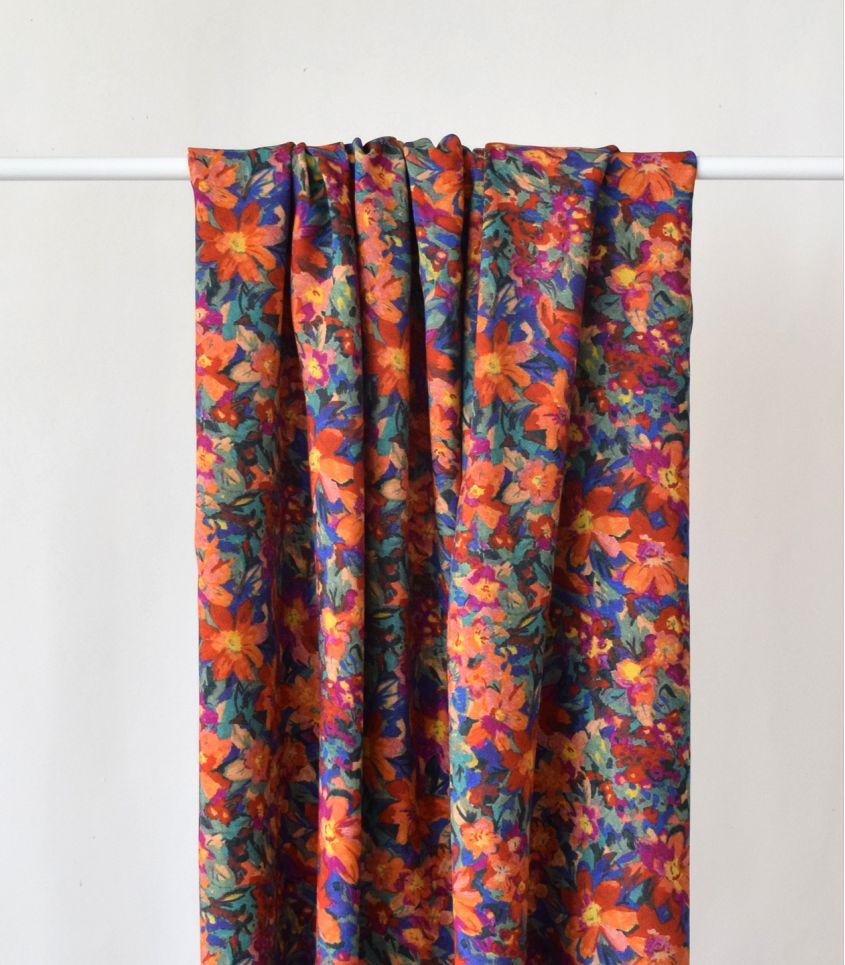 French Floral Rayon Fabric in Simone | Frankie Rose Fabrics
