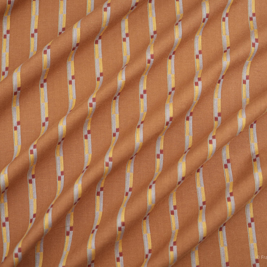 Furoshiki Bag Kit with Fableism Track Stripes in Umber & Brown-Kit-Frankie Rose Fabrics