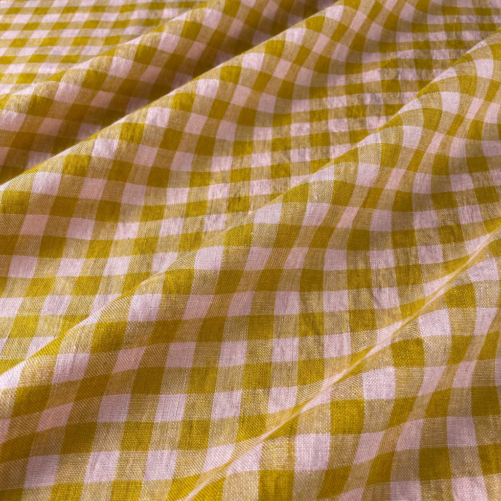 Wes Linen Gingham Fabric-Fabric-Frankie Rose Fabrics