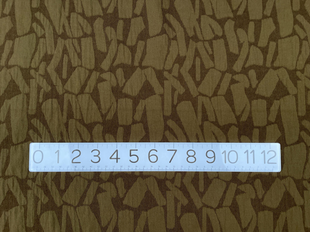 Weston Linen Cotton Jacquard in Olive-Fabric-Frankie Rose Fabrics