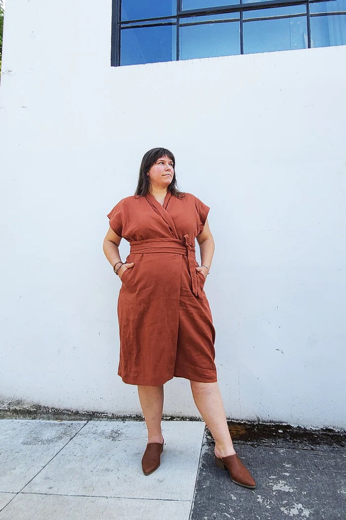 Wildwood Wrap Dress Plus Size Pattern | Frankie Rose Fabrics