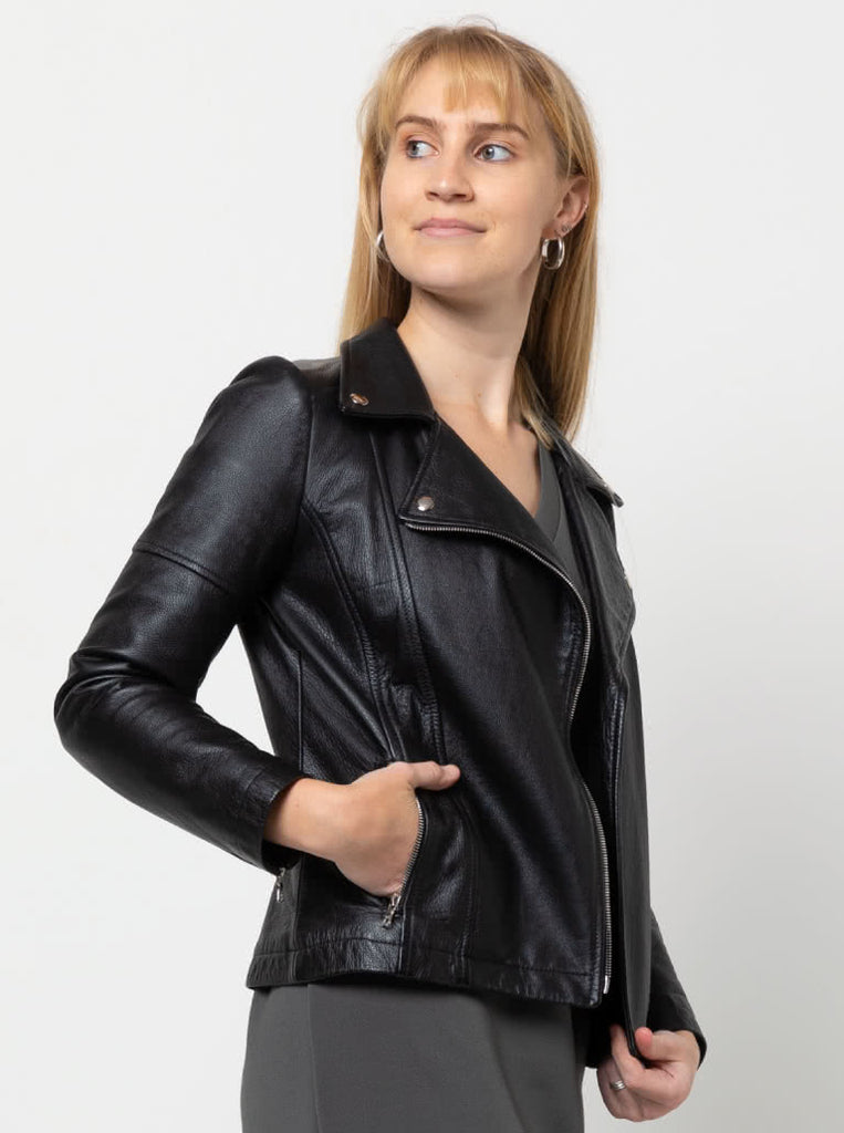 Ziggi Moto Jacket Sewing Pattern by Style Arc, US Sizes 0-26-Sewing Pattern-Frankie Rose Fabrics