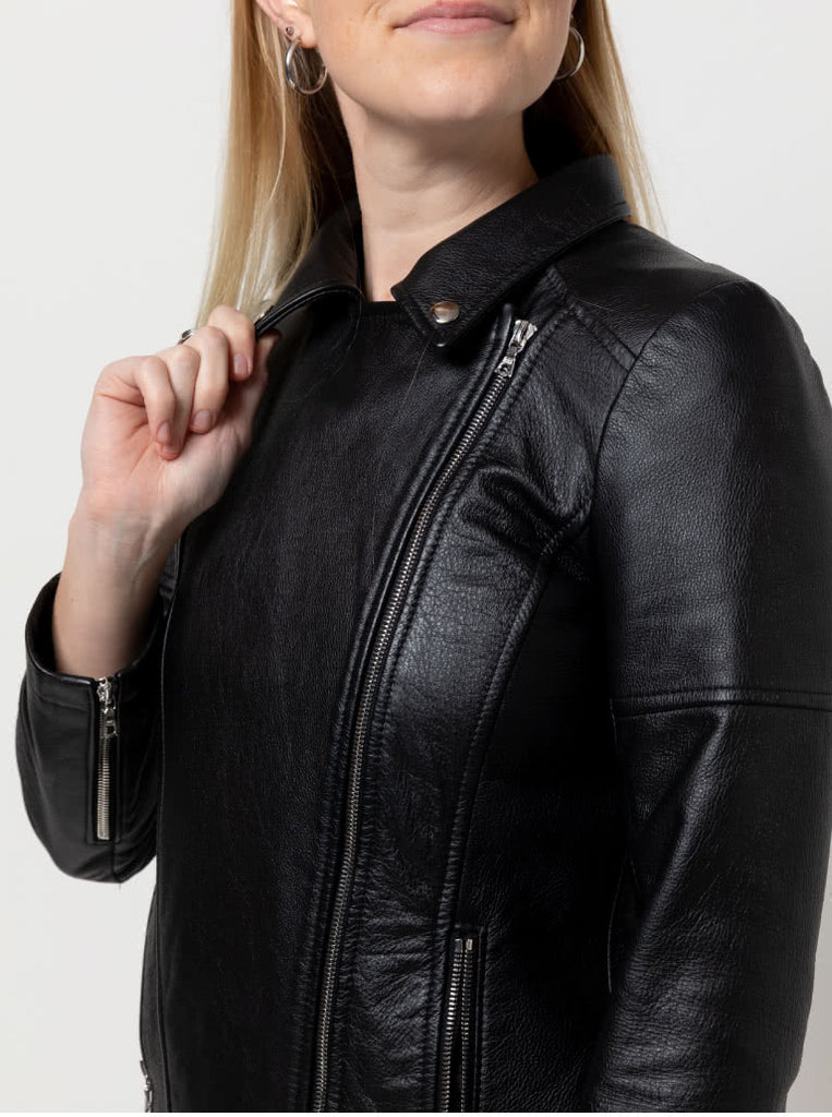 Ziggi Moto Jacket Sewing Pattern by Style Arc, US Sizes 0-26-Sewing Pattern-Frankie Rose Fabrics