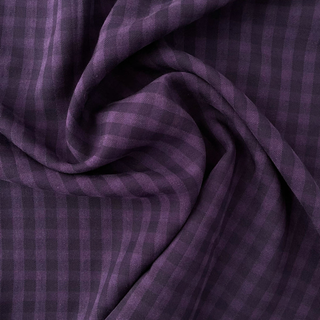 Purple Gingham Check TENCEL™ | Frankie Rose Fabrics