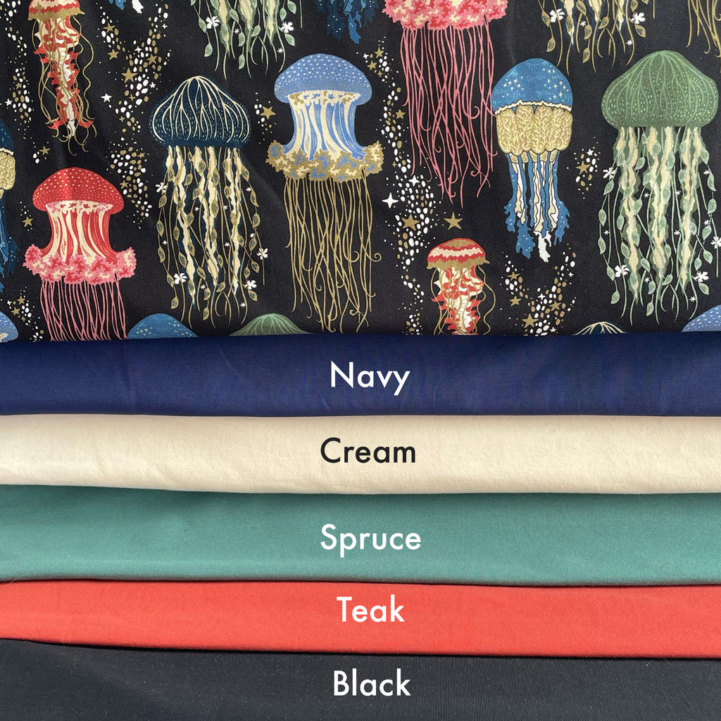 Jellyfish Organic Cotton Jersey Fabric–Frankie Rose Fabrics