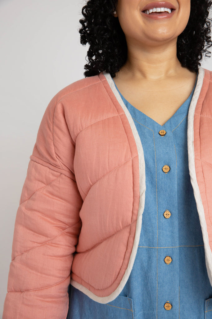 Hovea Quilted Jacket Plus Size Sewing Pattern