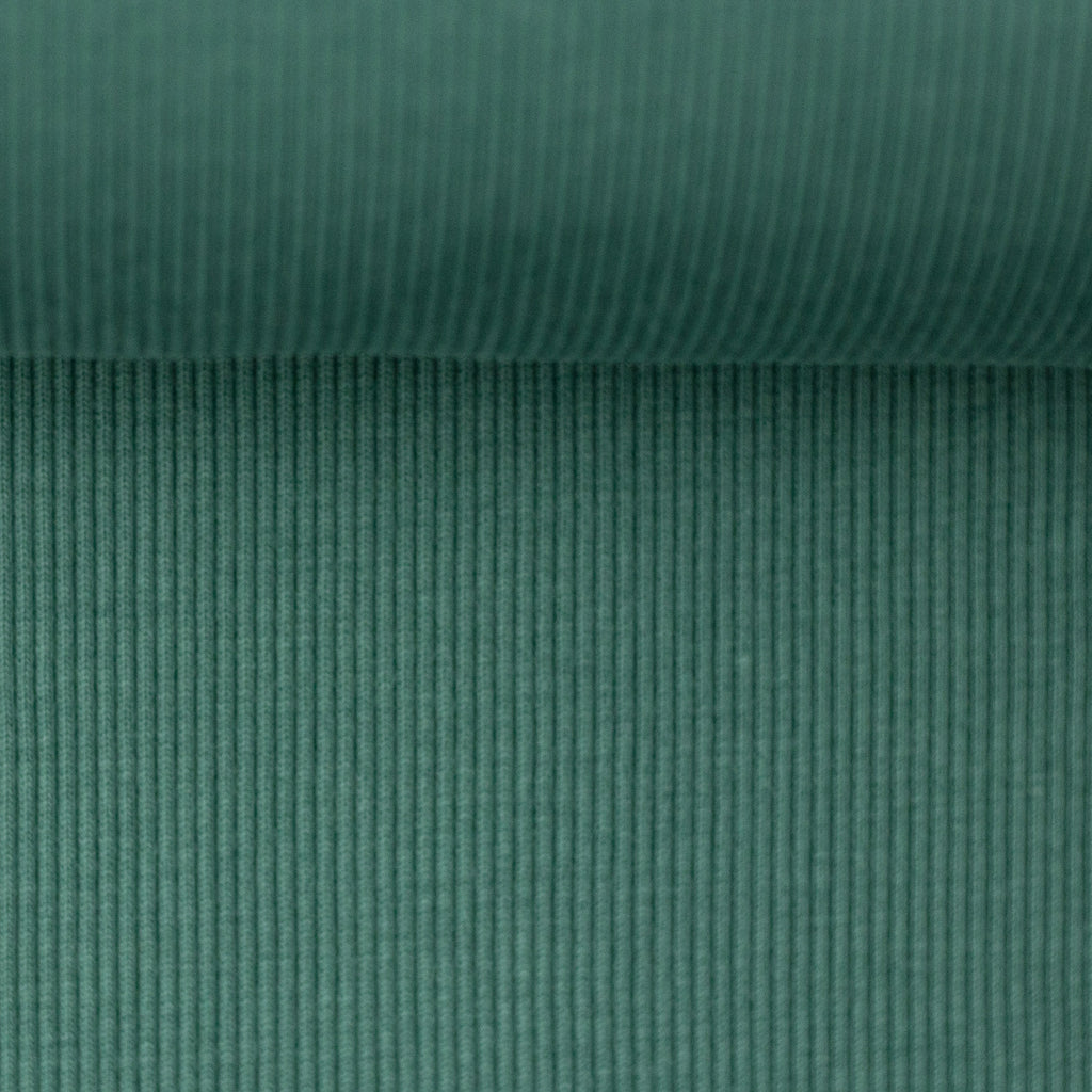 Rib Knit Fabric for cuffs in Spruce | Frankie Rose Fabrics