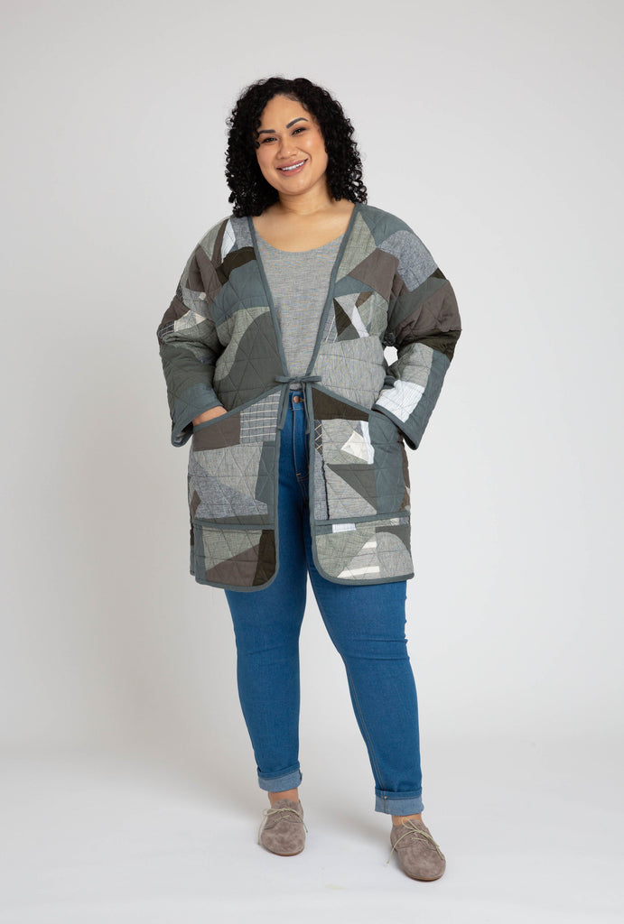 Hovea Quilted Jacket Plus Size Sewing Pattern