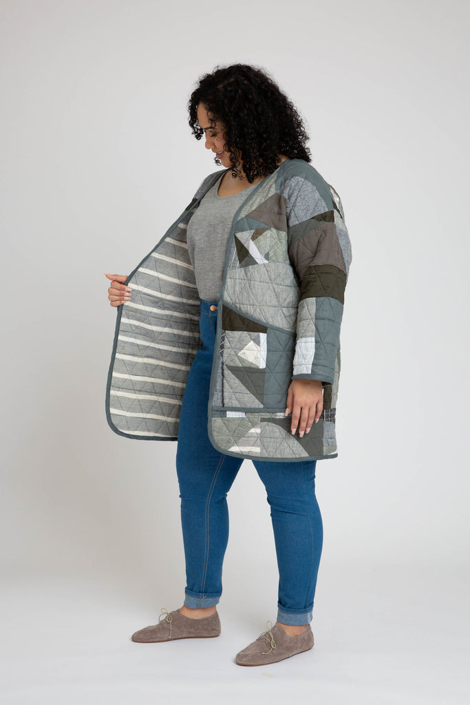 Hovea Quilted Jacket Plus Size Sewing Pattern