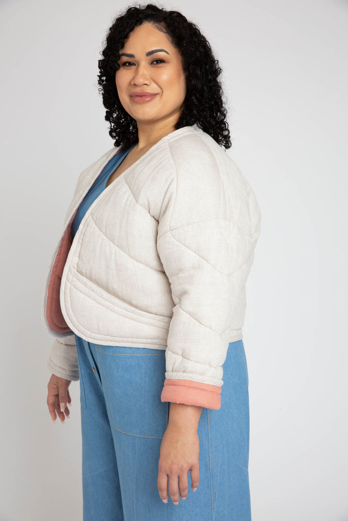 Hovea Quilted Jacket Plus Size Sewing Pattern