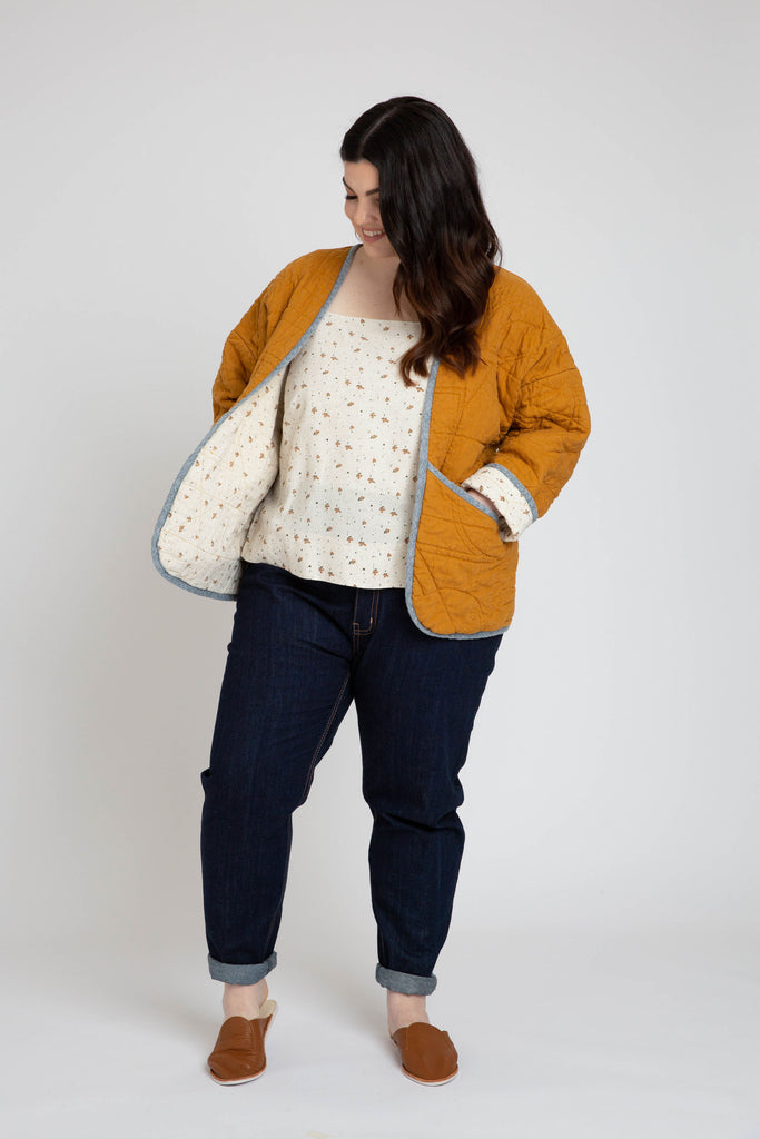 Hovea Quilted Jacket Plus Size Sewing Pattern