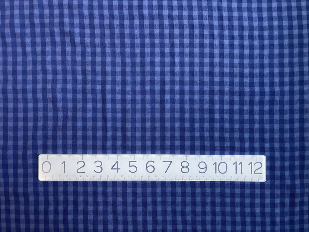 Indigo Blue Gingham Check TENCEL™ | Frankie Rose Fabrics