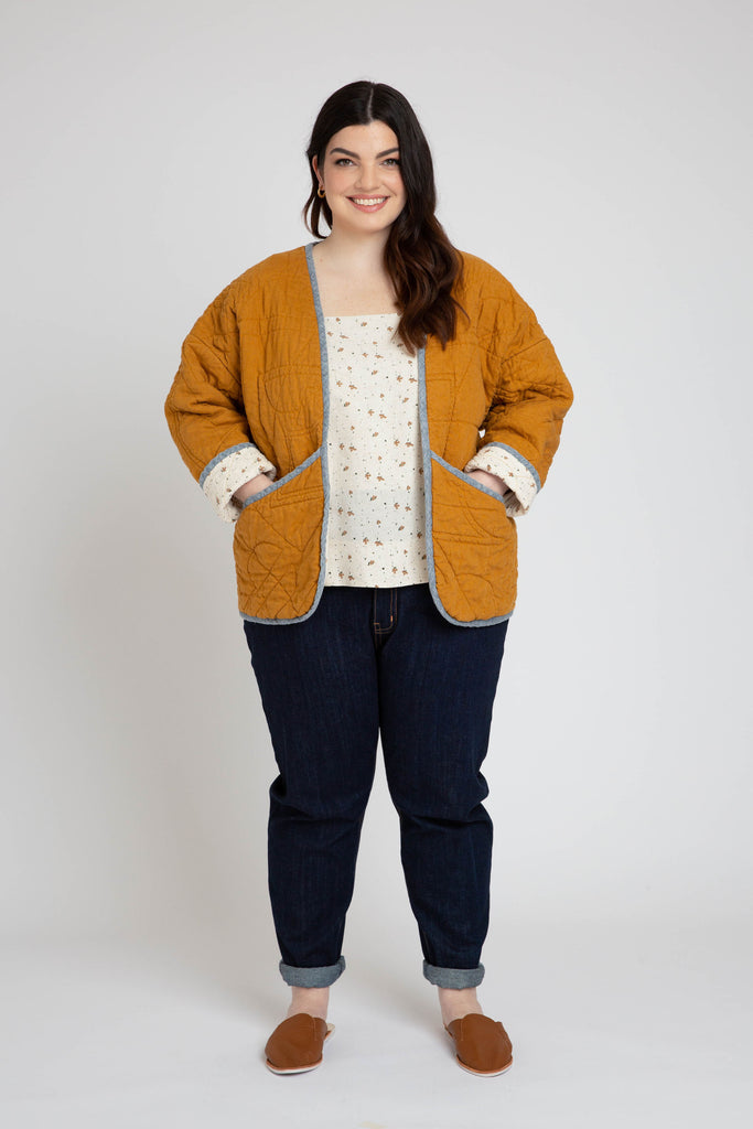Hovea Quilted Jacket Plus Size Sewing Pattern