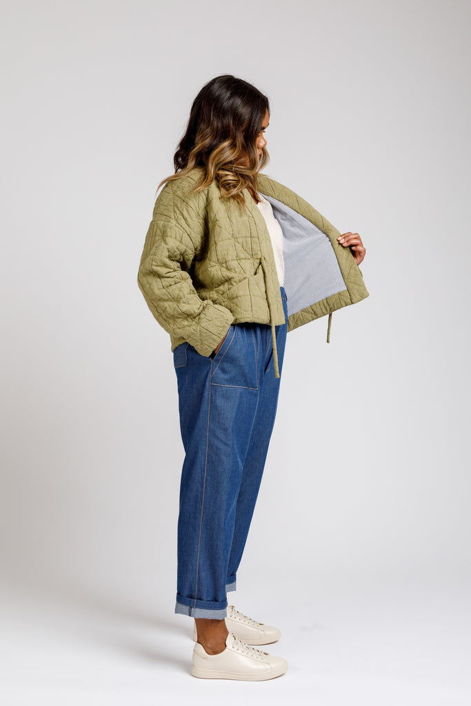 Hovea Quilted Jacket Sewing Pattern | Frankie Rose Fabrics