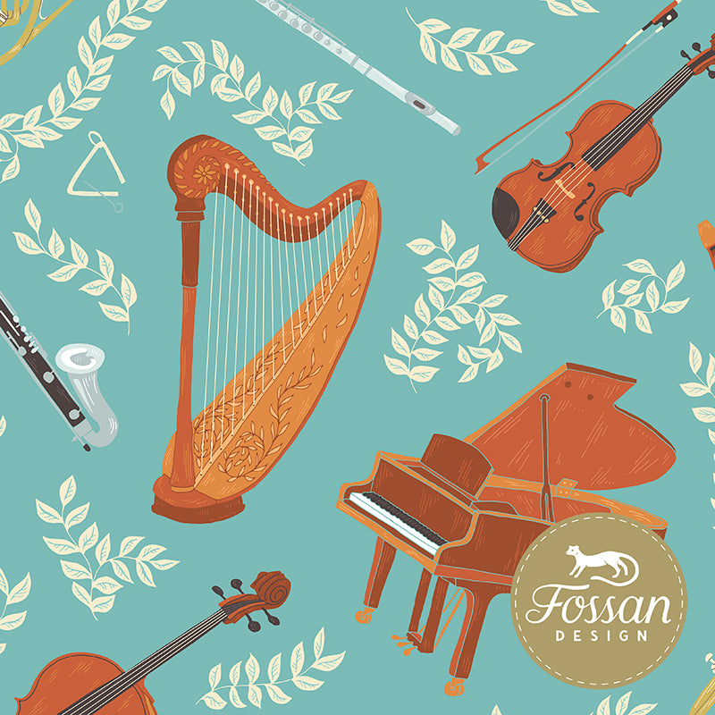 Musical Instruments Organic Cotton Jersey