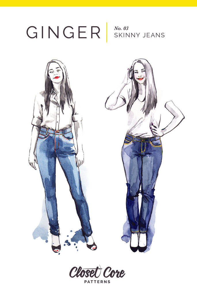 Ginger Skinny Jeans Sewing Pattern | Frankie Rose Fabrics