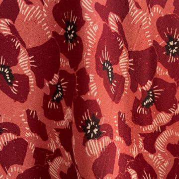 French Floral Rayon Fabric in Poppies | Frankie Rose Fabrics