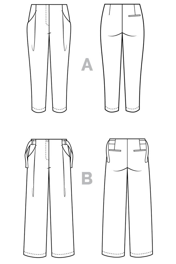 Mitchell Trousers Pants Sewing Pattern–Frankie Rose Fabrics