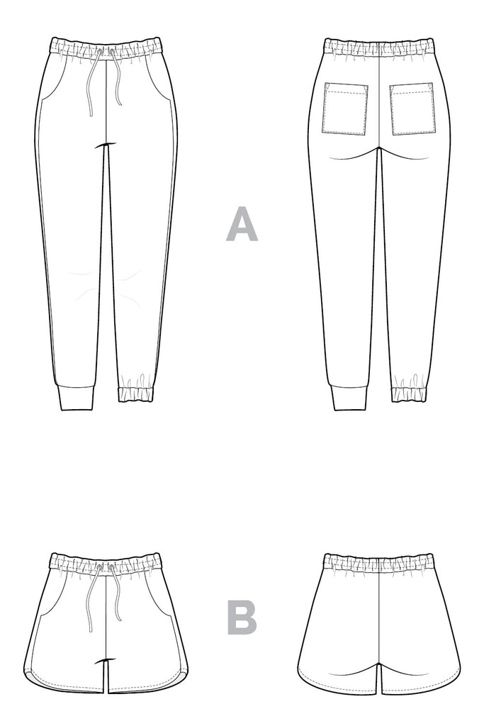 Plateau Joggers Sweatpants Pattern | Frankie Rose Fabrics