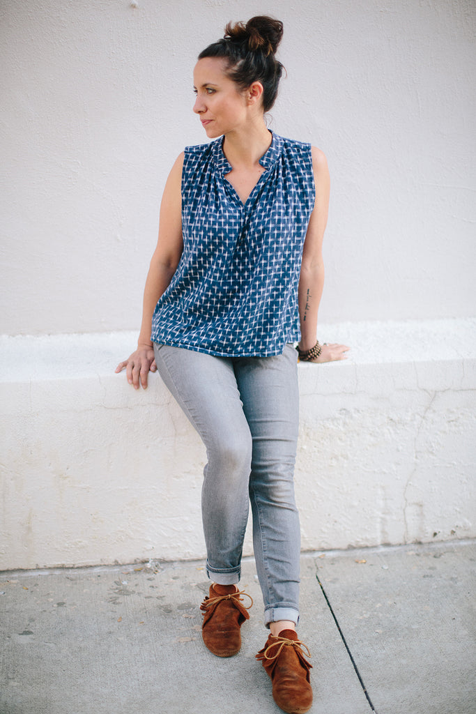 Matcha Top, Blouse Sewing Pattern | Frankie Rose Fabrics