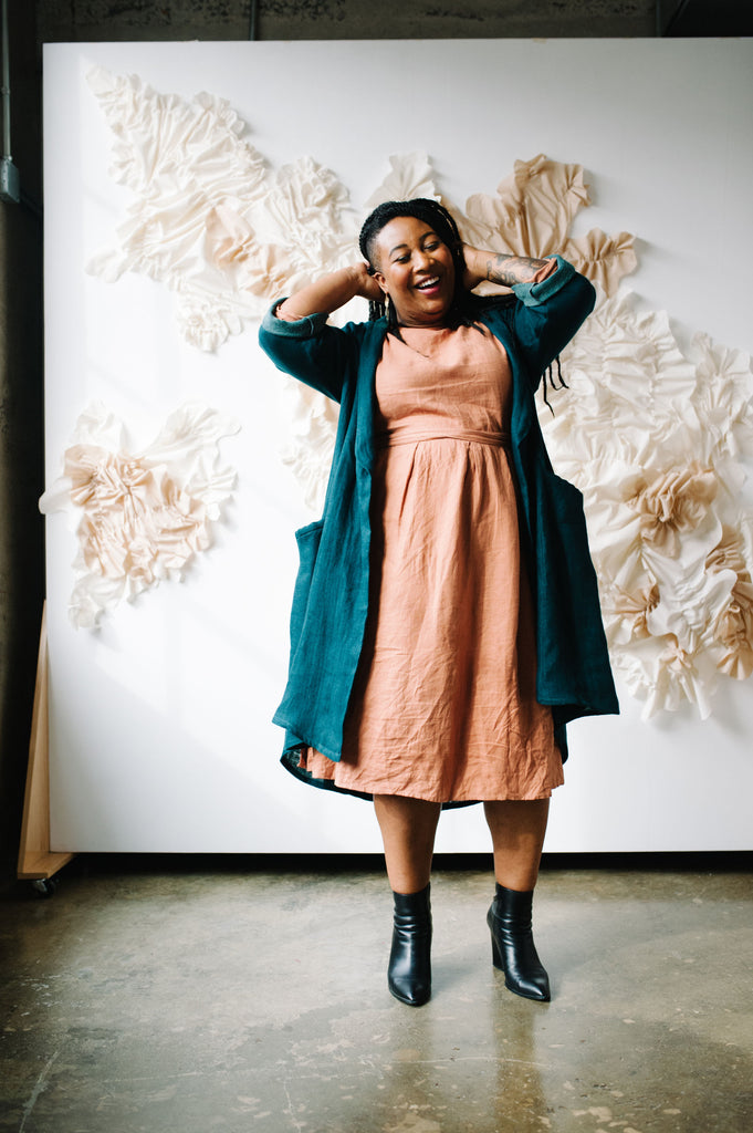 Lichen Duster Jacket Sewing Pattern | Frankie Rose Fabrics