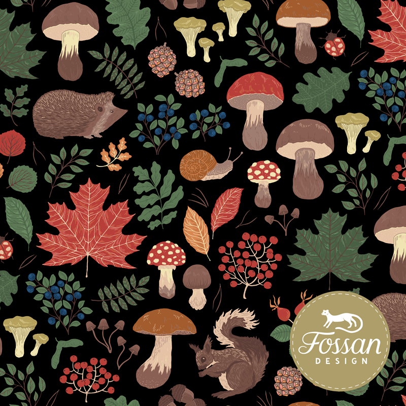 Autumn Forest Organic Cotton French Terry