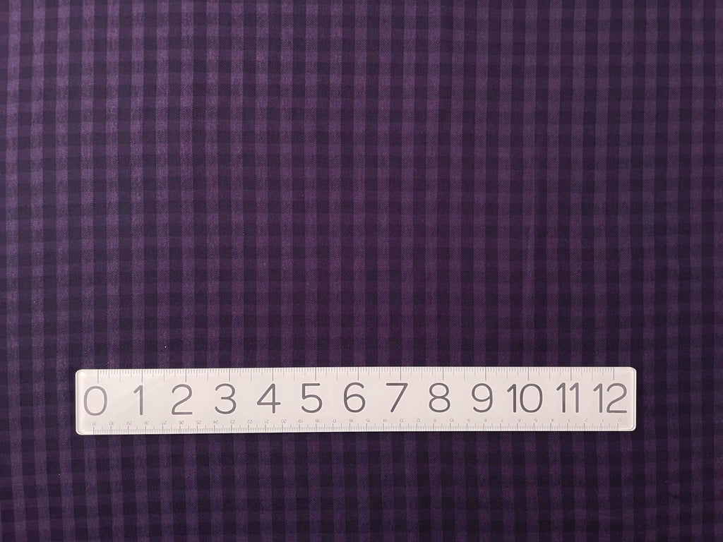 Purple Gingham Check TENCEL™ | Frankie Rose Fabrics