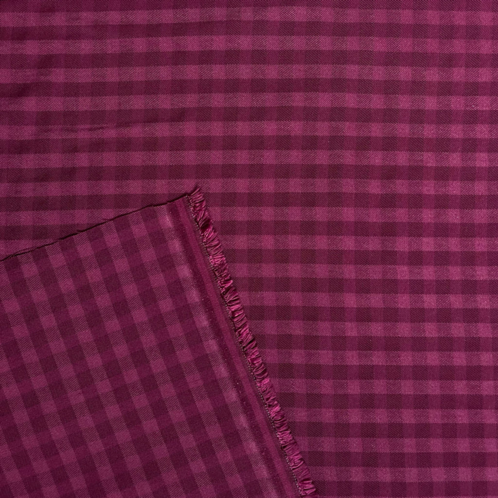 Raspberry Pink Gingham Check TENCEL™ | Frankie Rose Fabrics