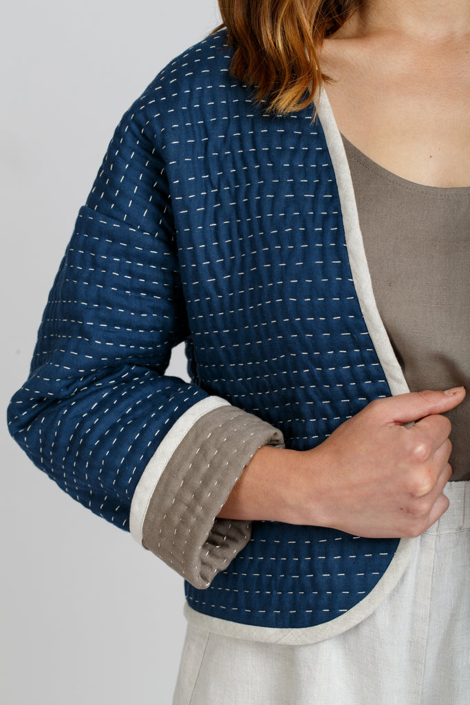 Hovea Quilted Jacket Sewing Pattern | Frankie Rose Fabrics