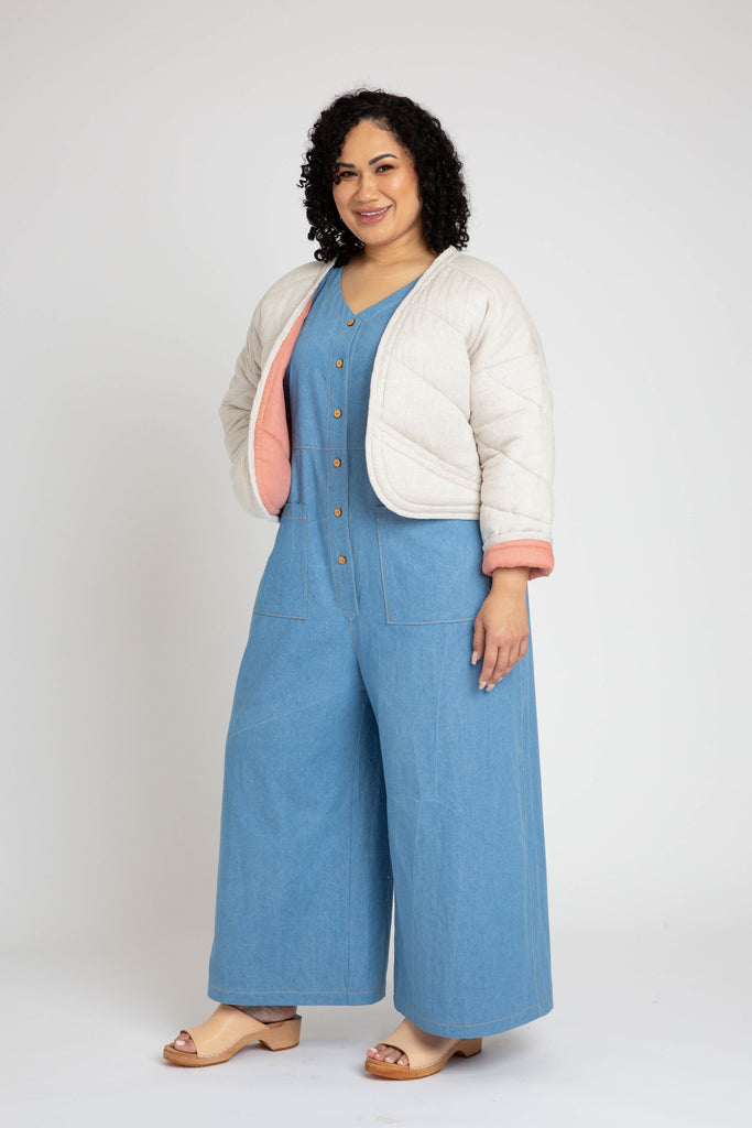 Hovea Quilted Jacket Plus Size Sewing Pattern