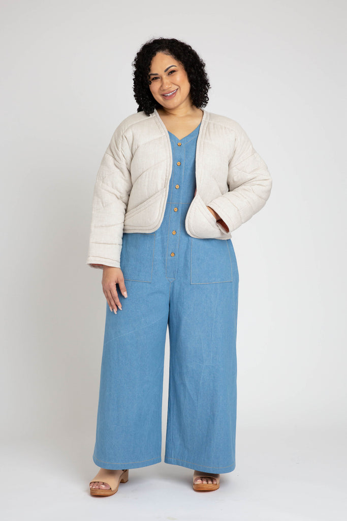 Hovea Quilted Jacket Plus Size Sewing Pattern