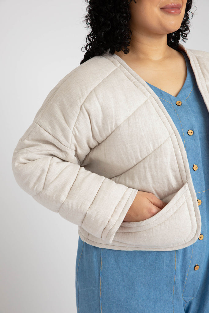 Hovea Quilted Jacket Plus Size Sewing Pattern