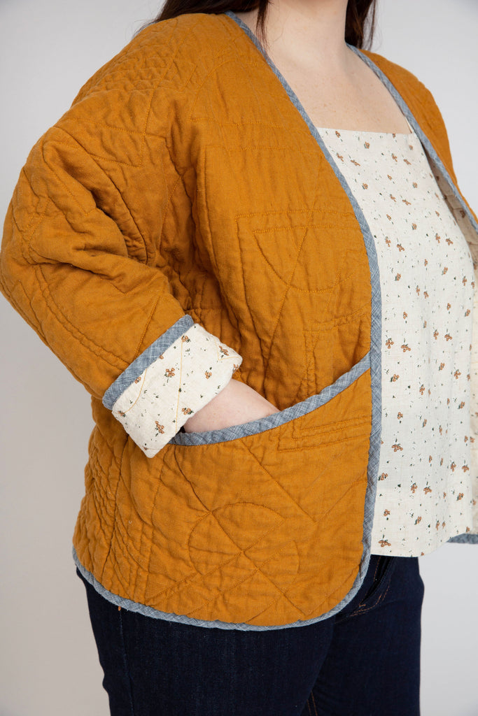 Hovea Quilted Jacket Plus Size Sewing Pattern