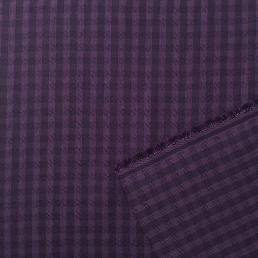 Purple Gingham Check TENCEL™ | Frankie Rose Fabrics