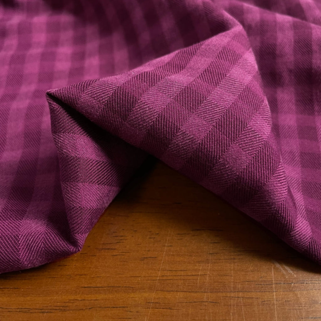 Raspberry Pink Gingham Check TENCEL™ | Frankie Rose Fabrics
